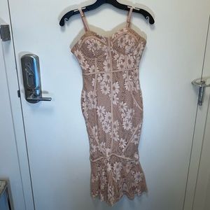 Akira Chicago. Religha Lace Midi Dress. Small. New (never worn). With tags.